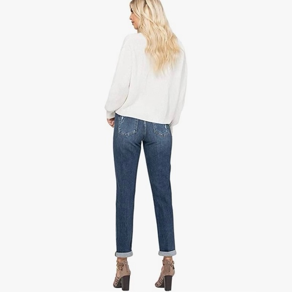 💋NWT💋 Judy Blue Cuffed Destroyed Slim Fit Jeans  Plus Size 24W - Picture 4 of 12